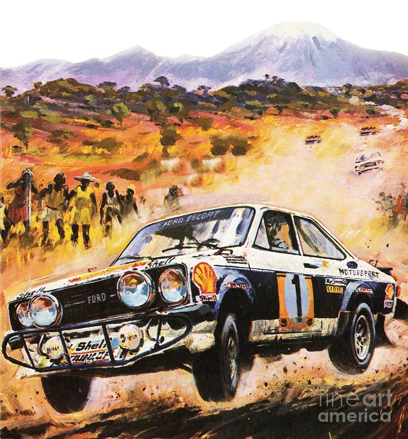 East African Safari Rally Painting by Graham Coton - Fine Art America