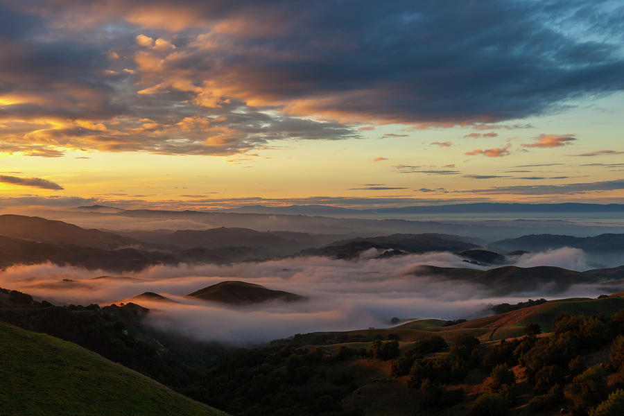 East Bay Hills at Sunrise Photograph by Rick Pisio