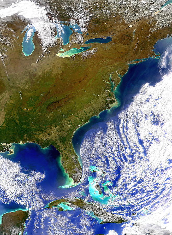 East Coast Of Usa Photograph by Digital Globe/science Photo Library