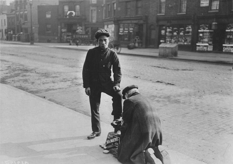 East End Shoeshine Photograph by Hulton Archive