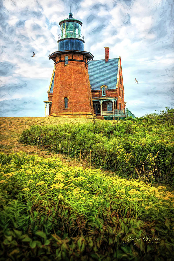 East Light at Block Island, RI Photograph by George Moore