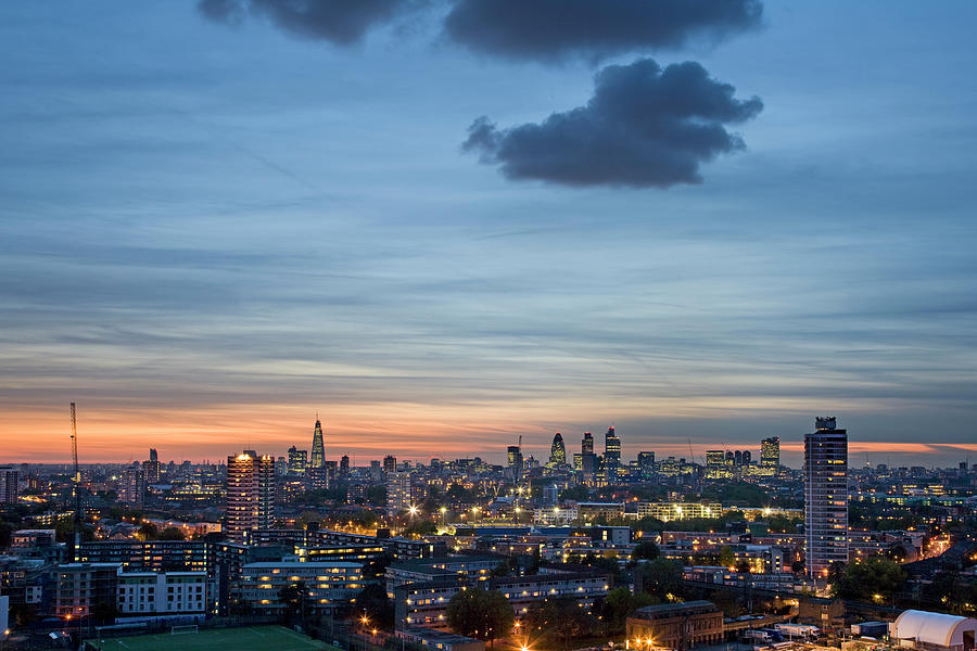 East London Twilight Photograph by James Burns