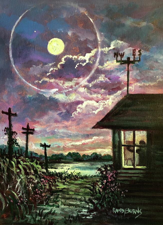 East Meets West.  Sun Meets Moon Painting by Rand Burns