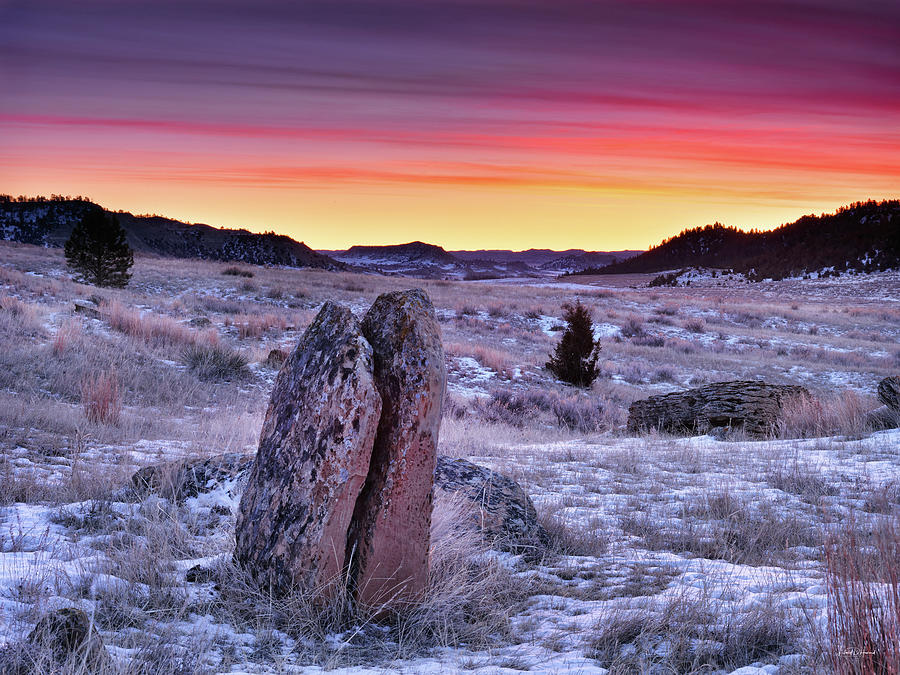 East Montana Winter Sunrise Photograph by Leland D Howard