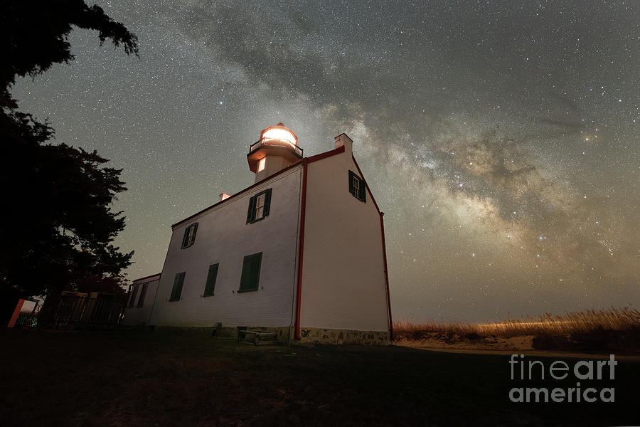 Landscape Photograph - East Point Lighthouse Under The Milky Way  by Michael Ver Sprill