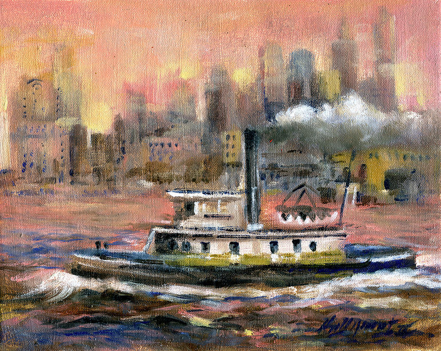 New York City Painting - East River, New York City by Hall Groat Ii