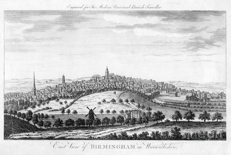 East View Of Birmingham Drawing by Print Collector