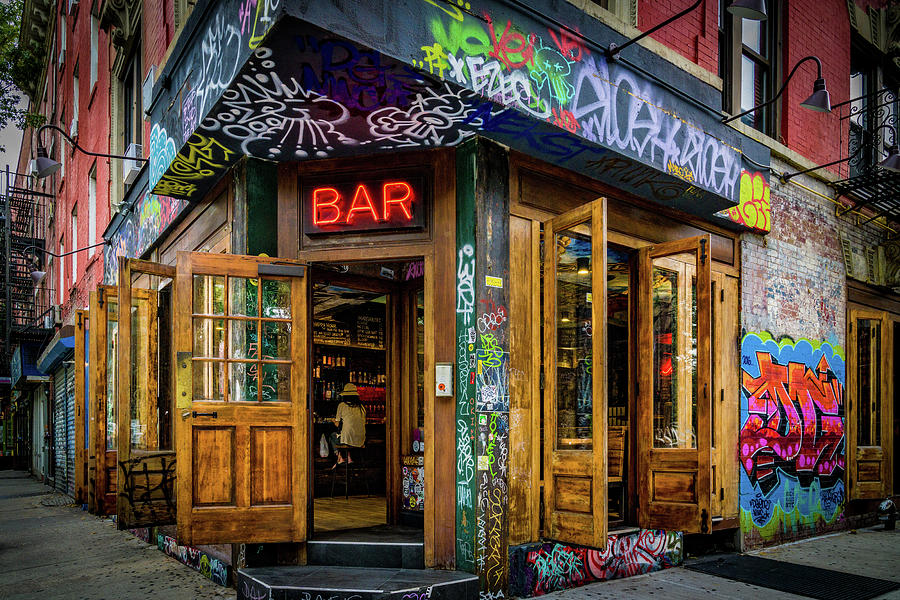 East Village Bar Photograph by Chris Lord