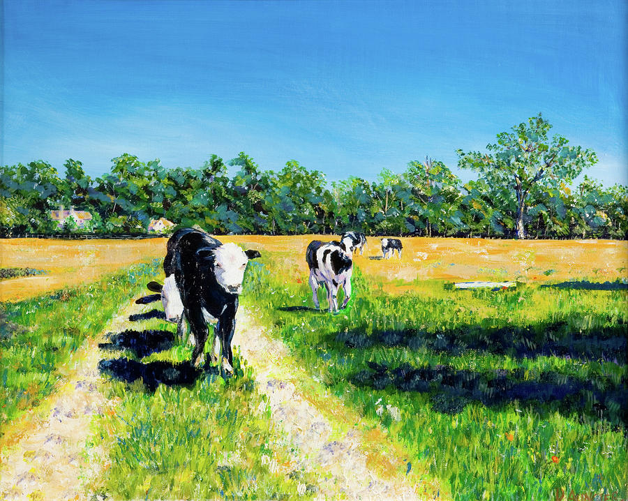 Eastcourt Calves Painting by Seeables Visual Arts