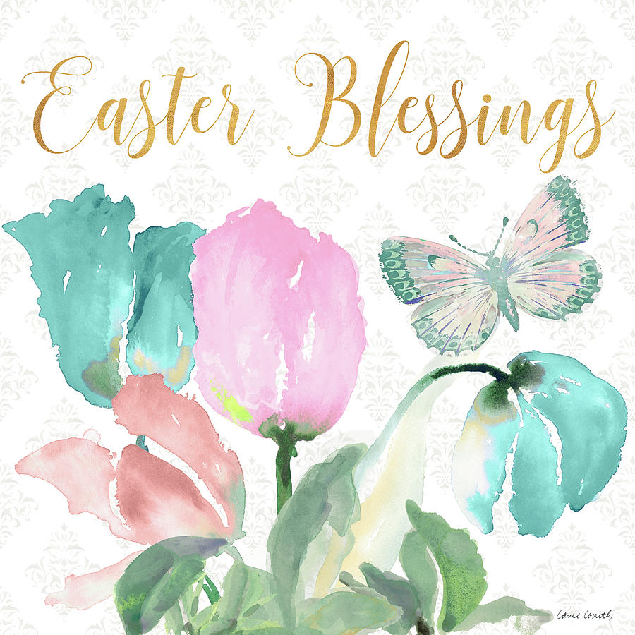 Easter Mixed Media - Easter Blessings by Lanie Loreth