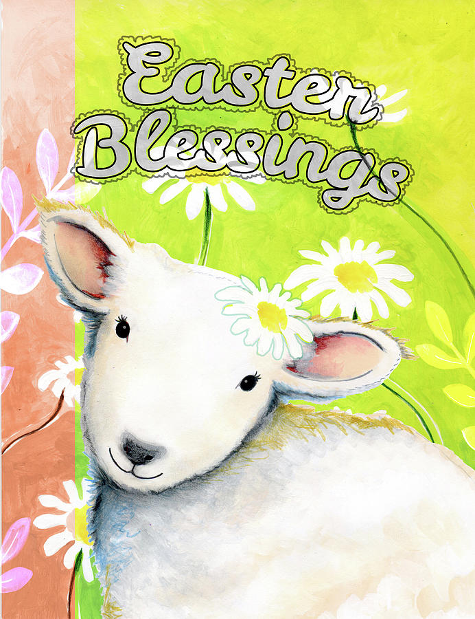 Animal Mixed Media - Easter Blessings by Valarie Wade