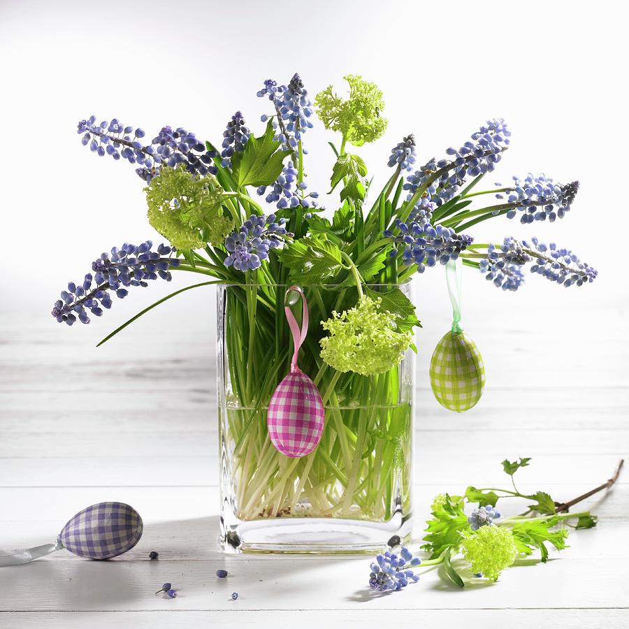 Easter Bouquet In Glass Vase Photograph by Brigitte Wegner