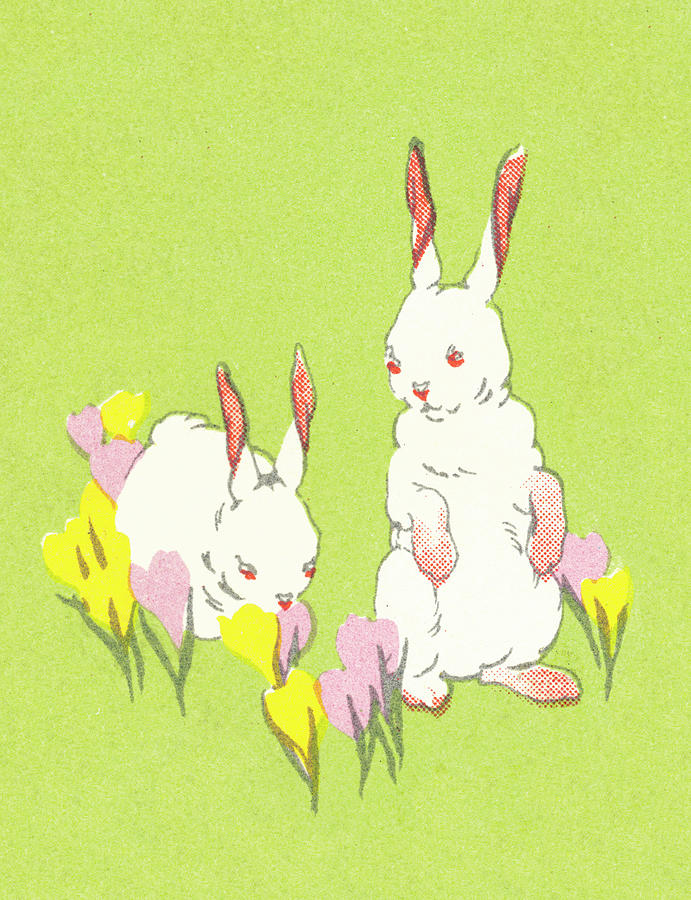 Easter bunnies Drawing by CSA Images - Fine Art America