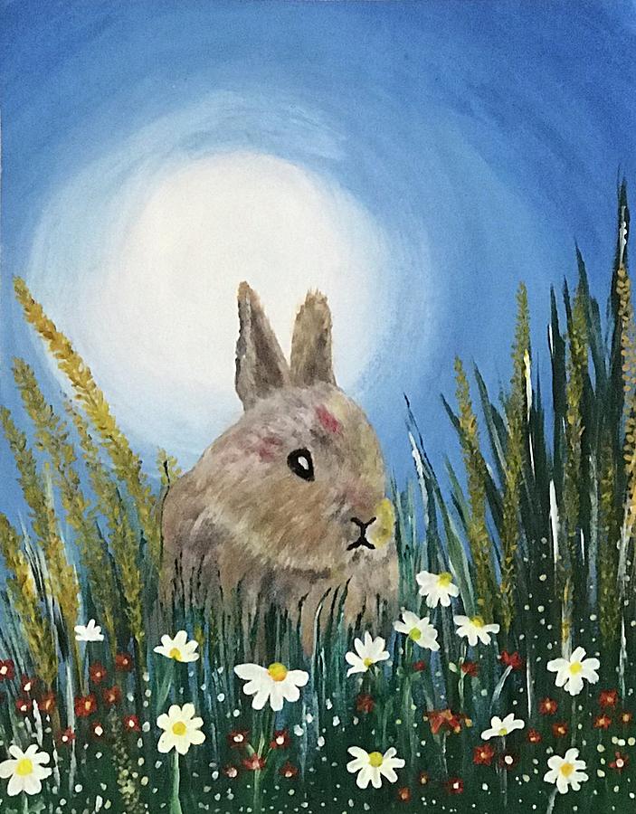 Easter Painting - Easter Bunny by Ge Arting