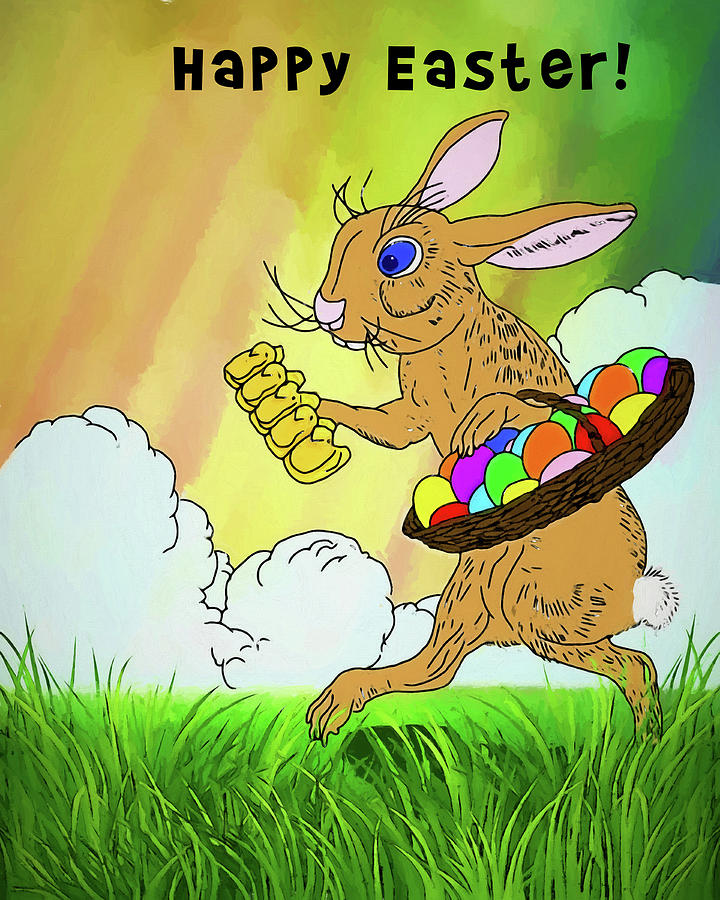 Easter Bunny Digital Art by John Haldane