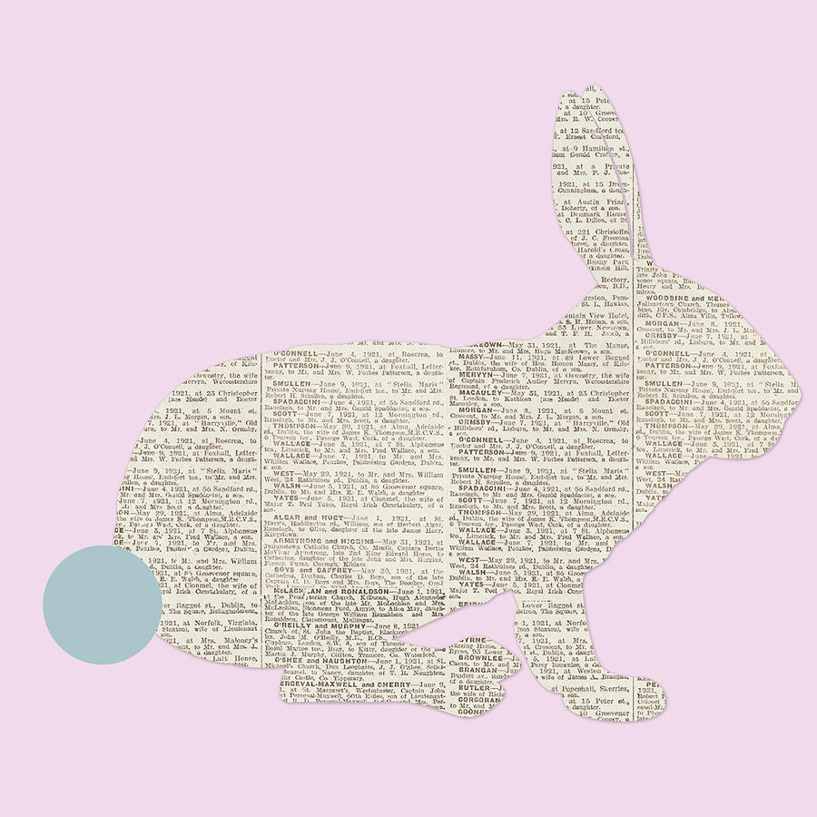 Easter Digital Art - Easter Bunny Silhouette II by Sd Graphics Studio