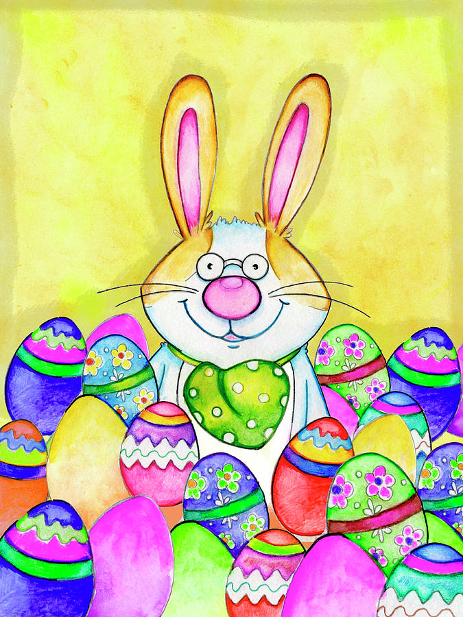 Easter Bunny Mixed Media by Valarie Wade | Fine Art America