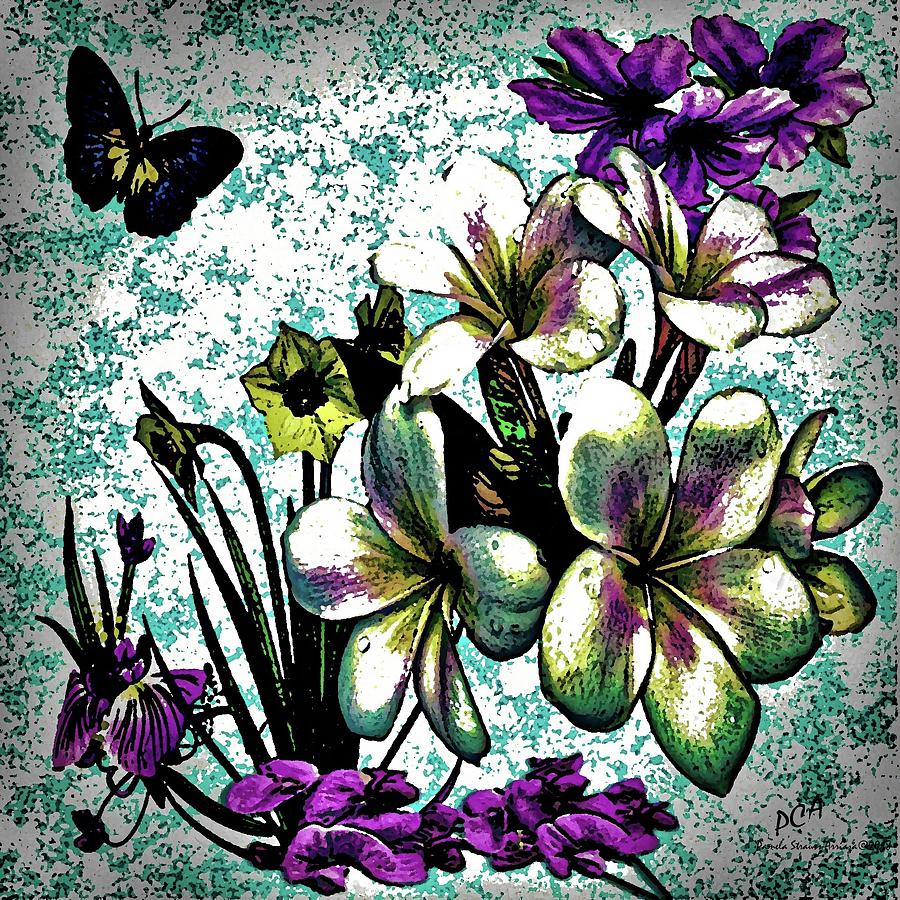 Easter Floral Digital Art by Pamela Strauss-Arriaza