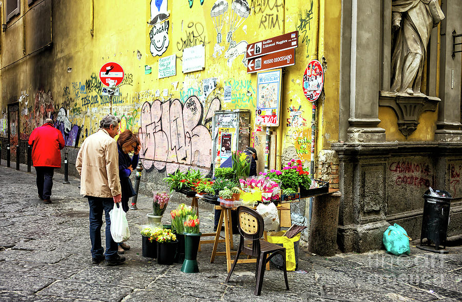 Easter Photograph - Easter Flowers in Naples Italy by John Rizzuto