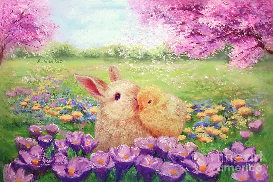 Easter Love Painting by Yoonhee Ko
