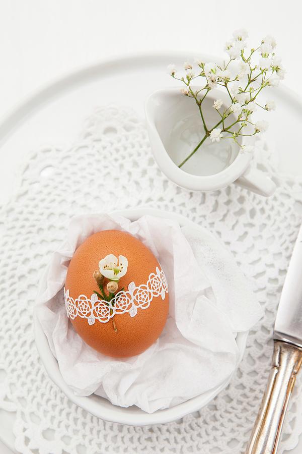 Easter Place Setting With Egg Photograph by Nikky Maier
