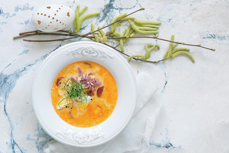 Easter Soup With Smoked Meat Photograph by Alena Hrbkov