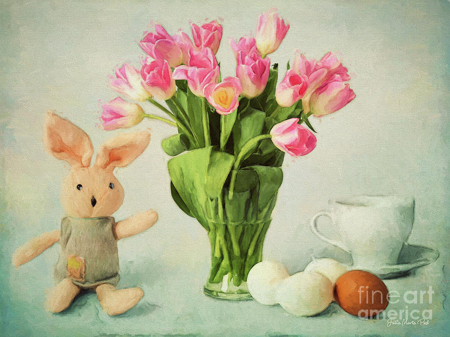 Easter Time Digital Art by Jutta Maria Pusl
