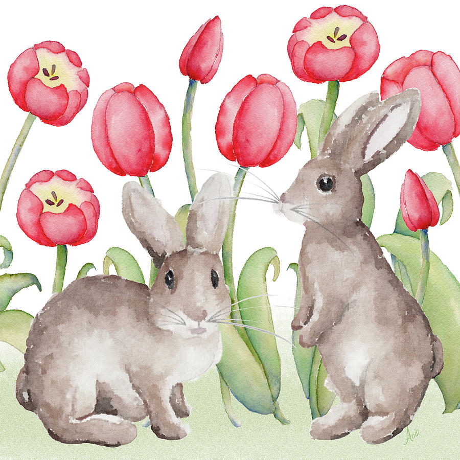 Easter Painting - Easter Tulip II by Andi Metz