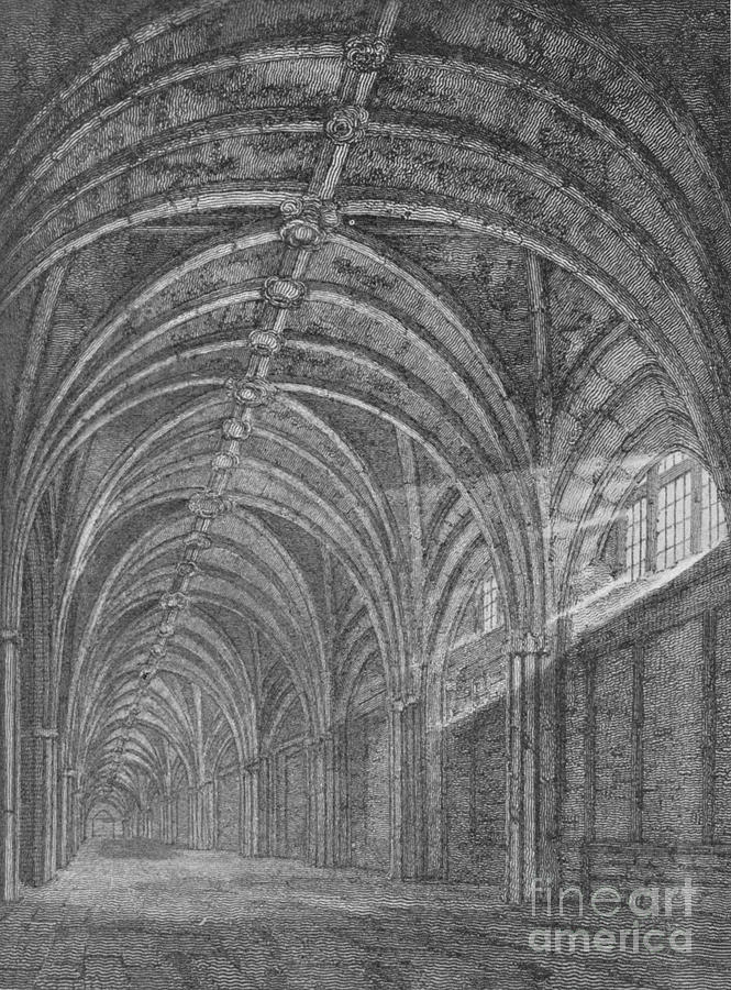 Eastern Cloister Of St Bartholomews Drawing by Print Collector