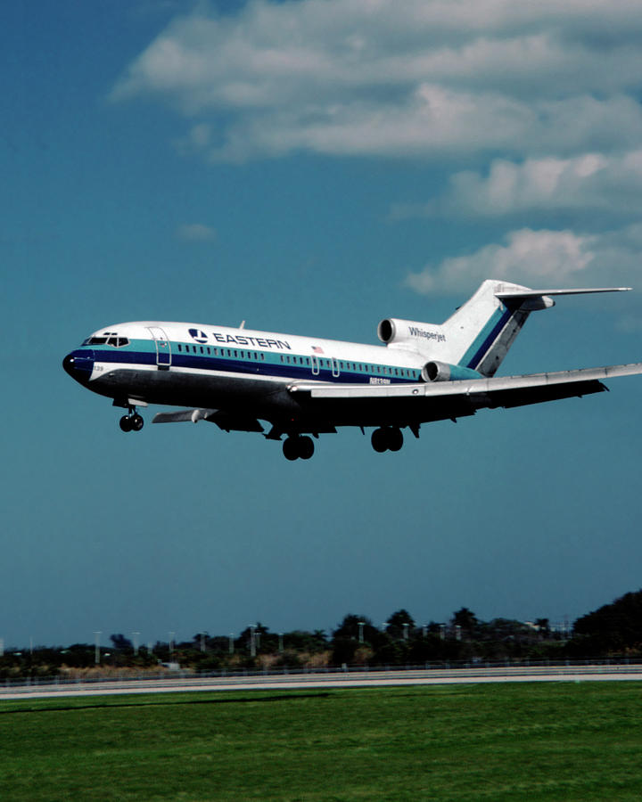 Transportation Photograph - Eastern Whispejet Landing at Miami by Erik Simonsen