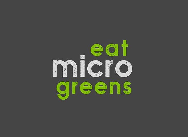 Eat microgreens - green and gray Drawing by Charlie Szoradi