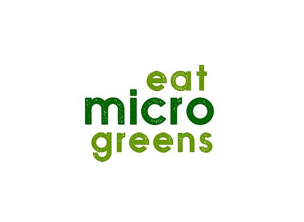 Eat microgreens - two greens Drawing by Charlie Szoradi