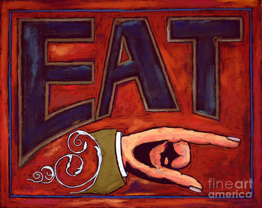 Eat Sign Painting by David Hinds