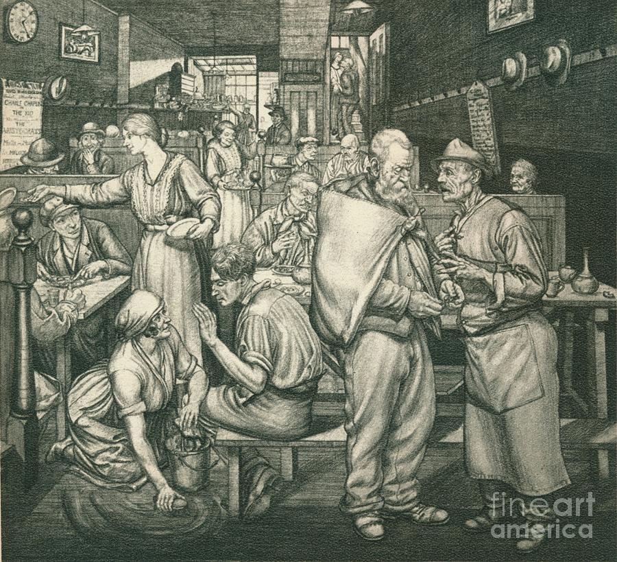 Eating-house, Chelsea, C1911-1924 Drawing by Print Collector