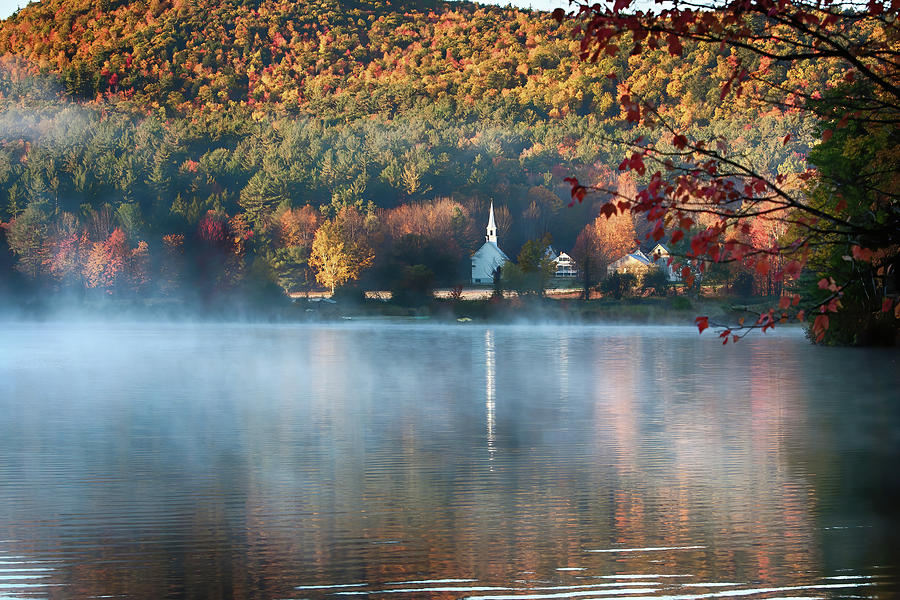 Eaton NH little white church with fall foliage by Jeff Folger Eaton NH little white church with fall foliage by Jeff Folger