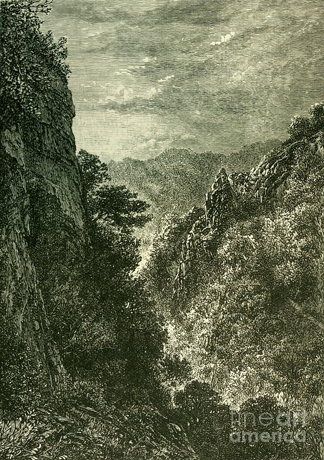 Ebbor Gorge Drawing by Print Collector