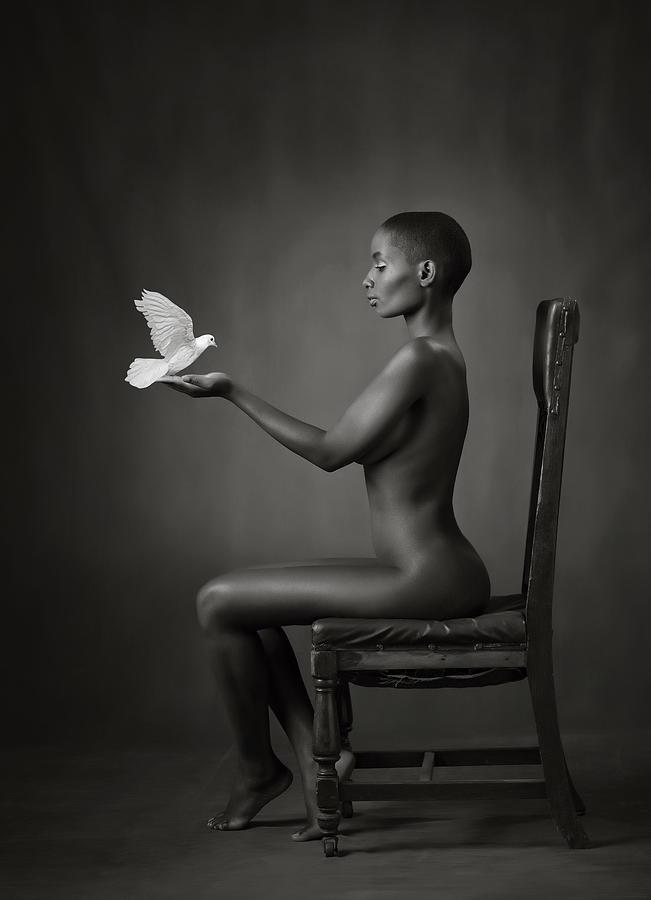 Nude Photograph - Ebony Dove by Ross Oscar