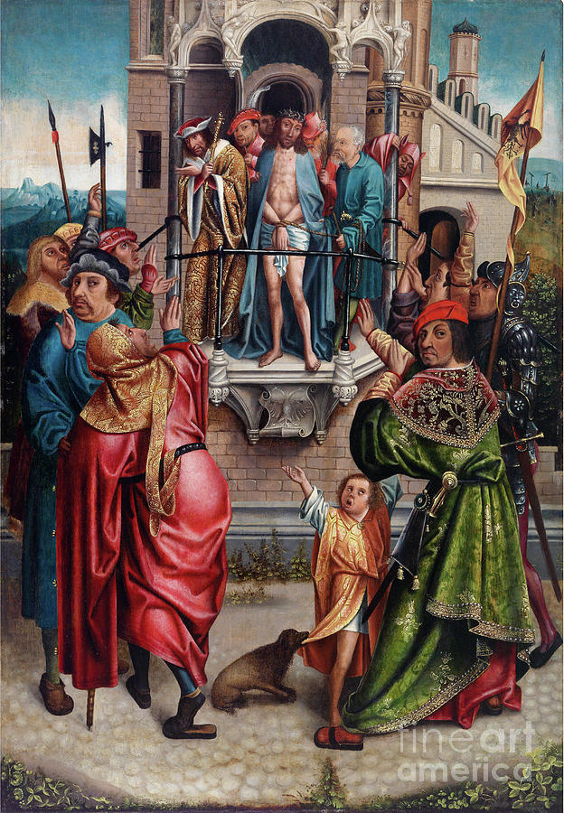 Jesus Christ Painting - Ecce Homo By Cornelis Engelbrechtsen by Cornelis Engelbrechtsen