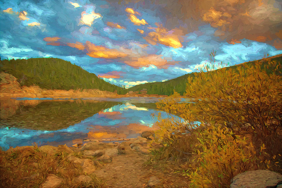 Echo Lake Sunset Photograph by Lorraine Baum
