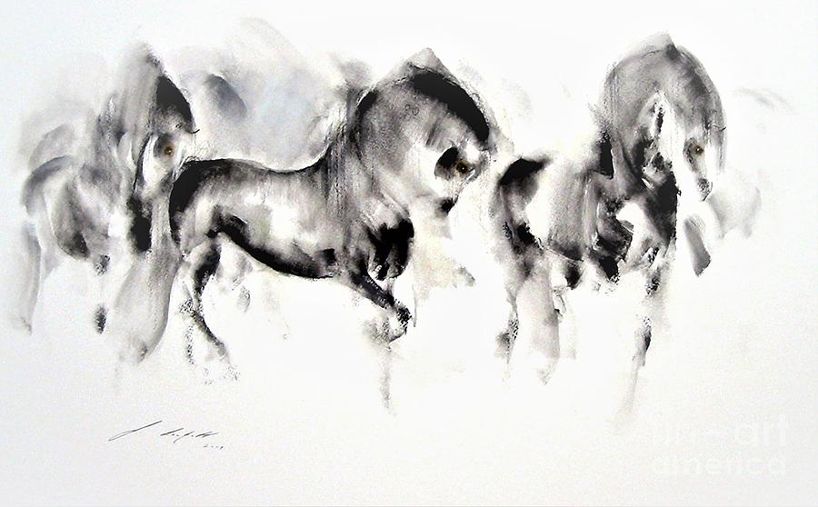 Equus 7 Painting by Janette Lockett