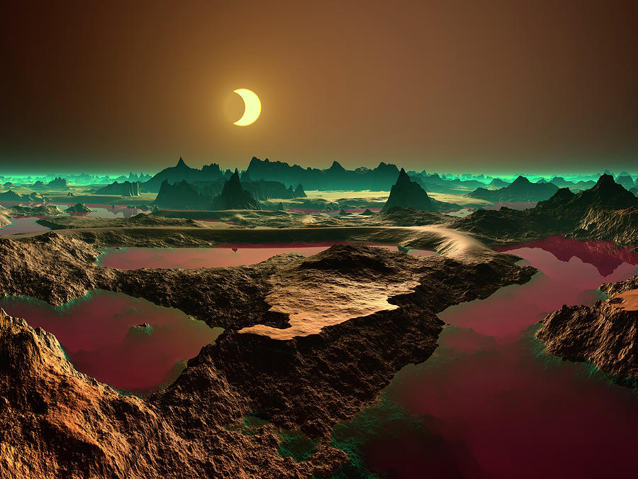 Eclipse Over Alien Landscape Photograph by Albert Klein Eclipse Over Alien Landscape Photograph by Albert Klein