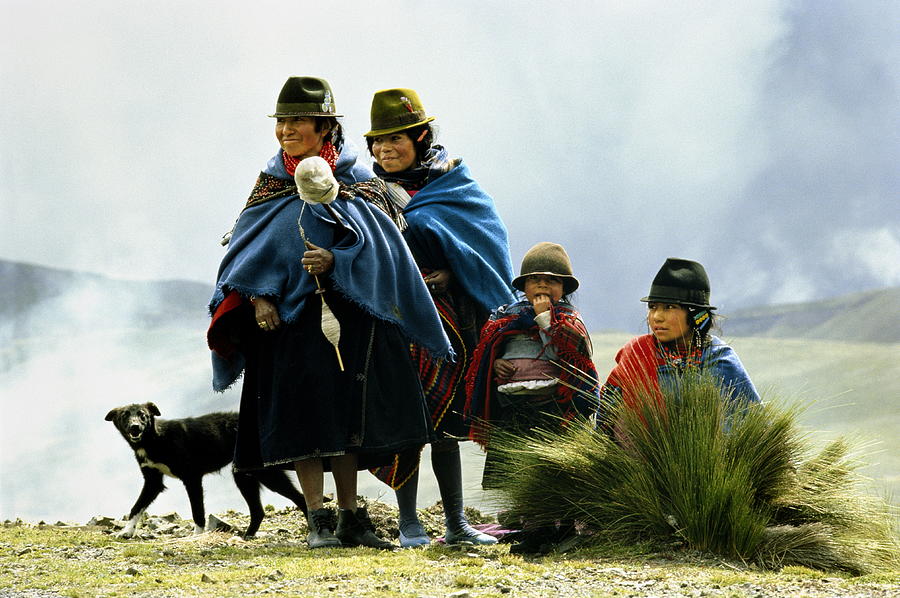 Ecuador,cotopaxi,quechua Indian Women Photograph by Jeremy Horner