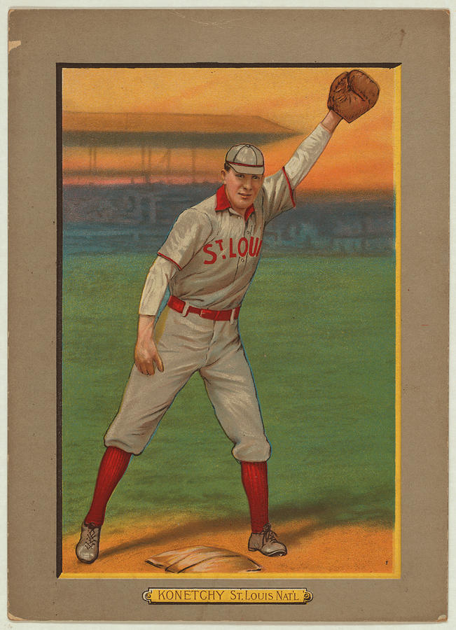 Ed Konetchy, St. Louis Cardinals Painting by Unknown