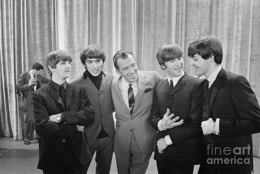 Ed Sullivan With The Beatles Photograph by Bettmann
