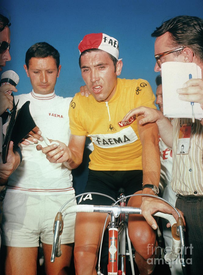 Eddie Merckx Pictured On His Bicycle by Bettmann