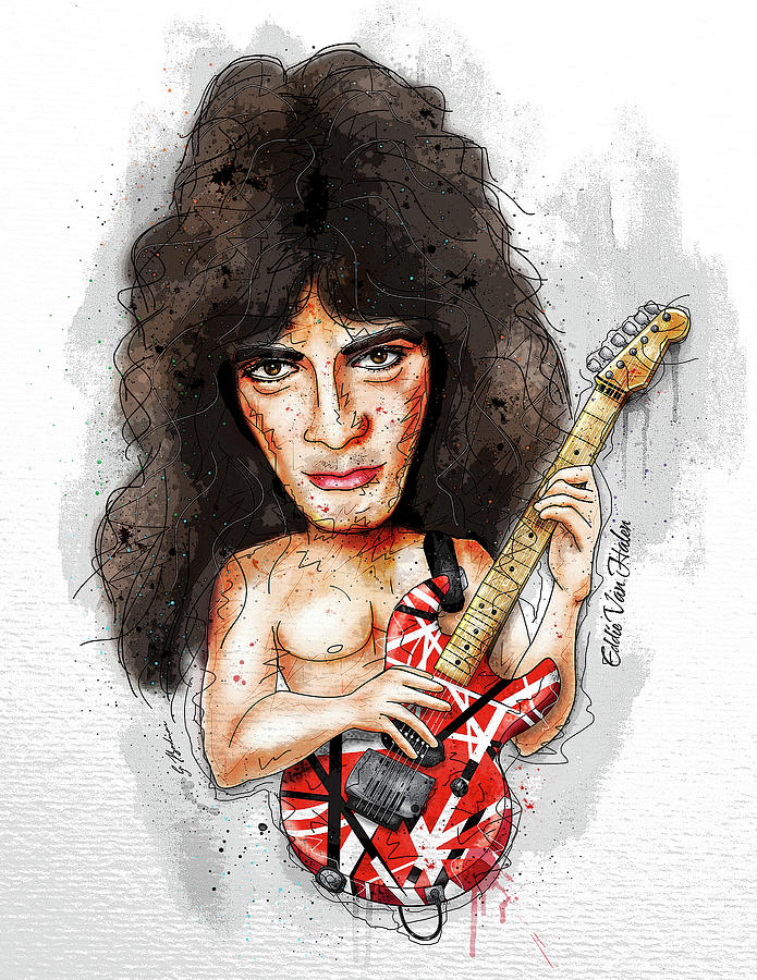 Eddie Van Halen Digital Art by Gary Bodnar