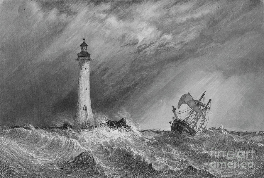 Eddystone Light-house Drawing by Print Collector