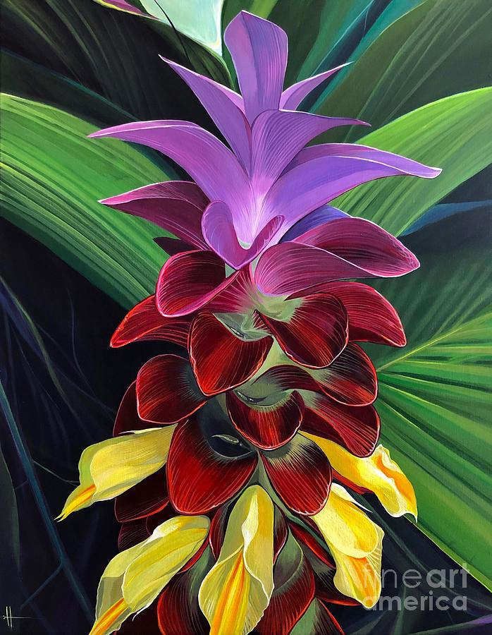 Ginger Plant Painting - Eden by Hunter Jay
