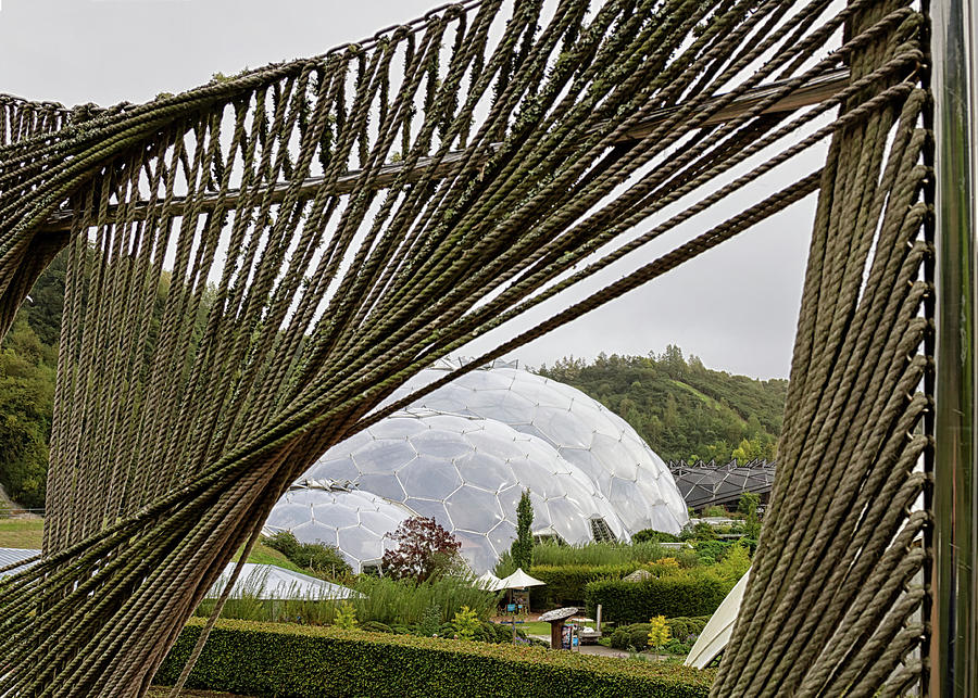 Eden Project through the Fence Photograph by Shirley Mitchell