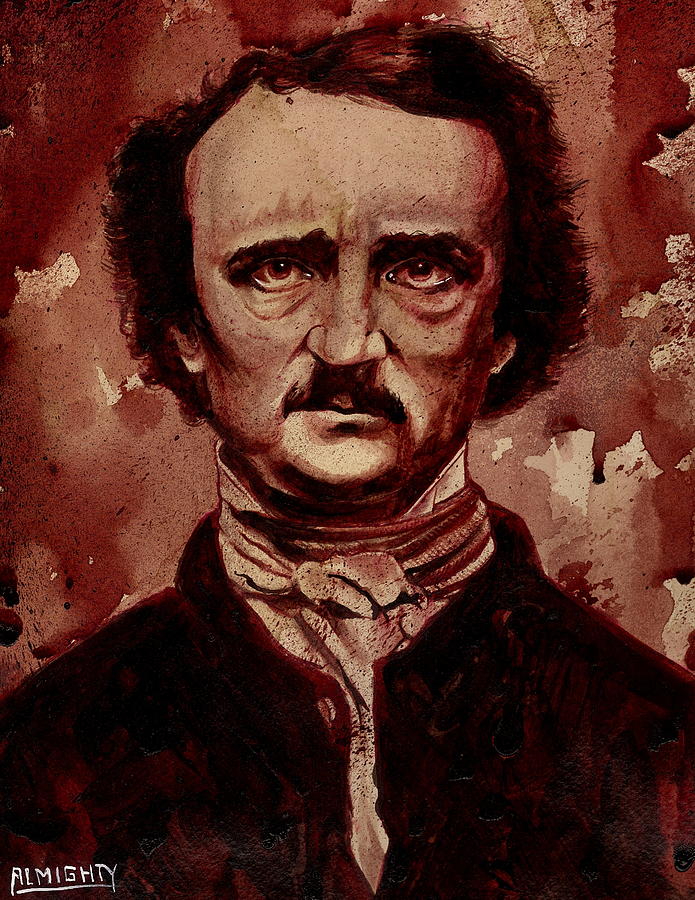 EDGAR ALLAN POE dry blood Painting by Ryan Almighty